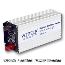 Power Converter 1200W Modified Sine Wave Inverter 12V to 120V Car Truck Motor RV
