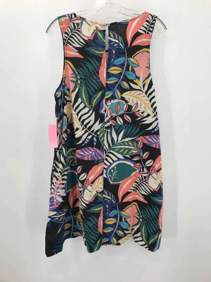 Pre-Owned C&C California Black Size Large Shift Knee Length Sleeveless Dress - Image 2 of 3