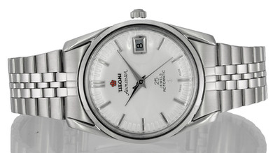 Vintage TITONI Airmaster 25 Jewels Rotomatic Stainless Steel Mens Wrist Watch