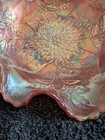 Fenton Marigold Carnival Glass Stag &  Holly Spatular  Ftd Bowl  1912c.      (A) — photo 5