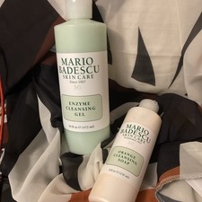 Mario Badescu Enzyme Cleansing Gel 16 oz With The Orange Cleansing Soap Set. New