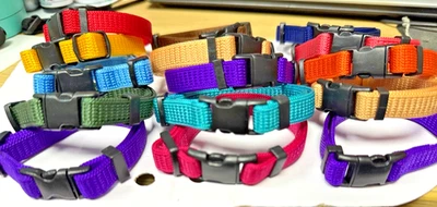 WARWICK WHELPING BOXES Puppy Soft Collar ID Identification Adjustable Whelping M/L 22-35cm (singles)