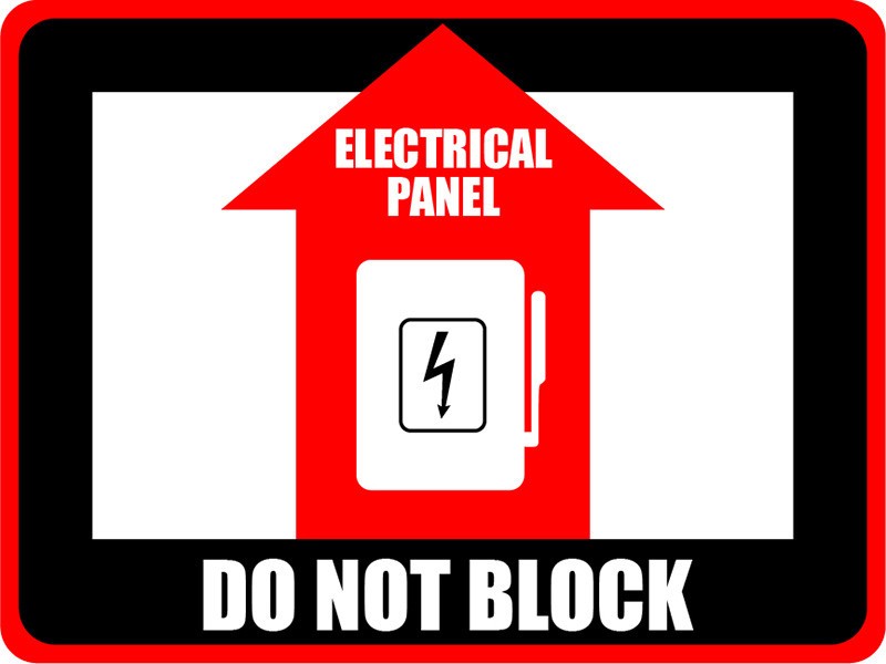 Electrical Panel - Do Not Block - Floor Sign