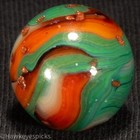 D.A.S. LUTZ LADEN FLAME Swirl Marble 3/4" Mint Hawkeyespicks sg — photo 3