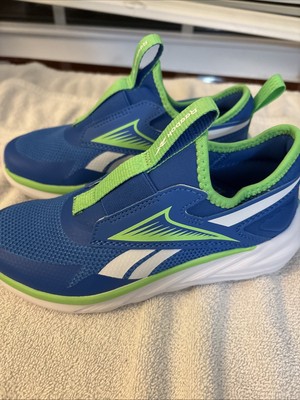Kids Reebok Lite Spinner  Slip-On Low Top Sneakers Blue Green White Size 1