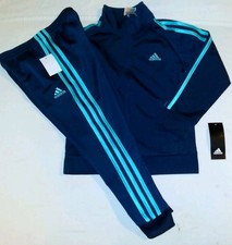 Adidas Boys Youth 2pc Warmer Track Suit Set - 6y