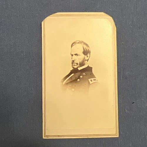 Antique CDV Circa 1860s William T. Sherman Civil War Union General in Uniform