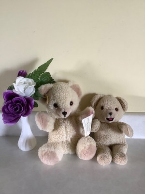 Neu mit Etikett Vintage 1986 Downey Kuschelbär Puppe plus eine weitere Plüsch