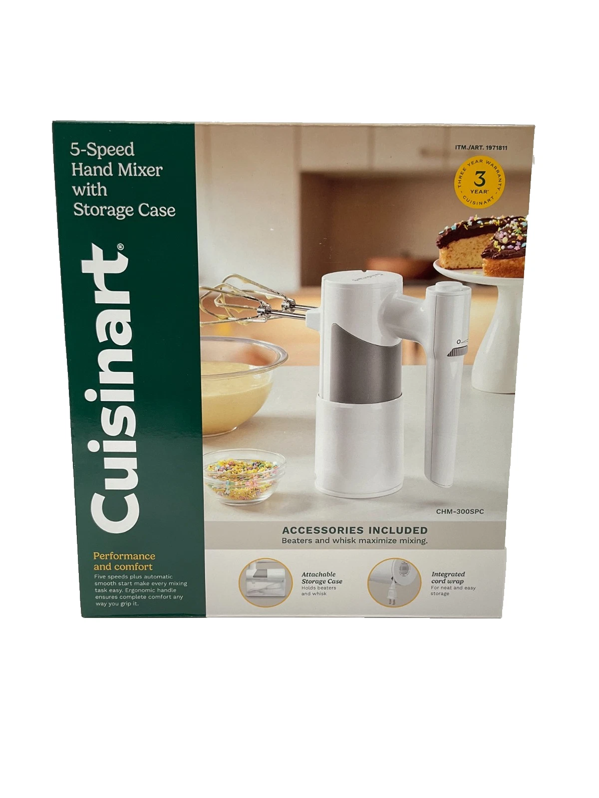 Cuisinart CHM-300SPC 5-Speed Hand Mixer with Storage Case Performance & Comfort
Opens in a new windo