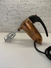 Vintage 1950’s Kitchen Hand Mixer Sunbeam JC Mixmaster Junior COPPER Works Retro