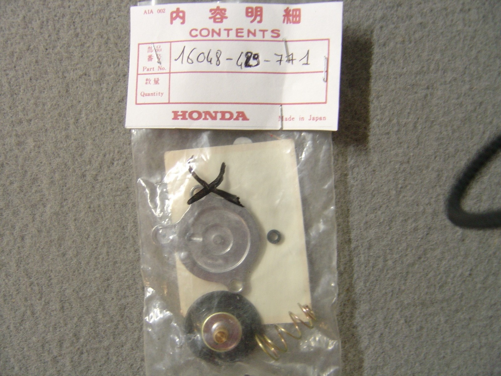 Membrane de coupure d'air carburateur pour Honda CB750F de 1981 à 1982