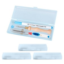 4Pack Punch Needle Kit 1.6mm-2mm-2.5mm-3.5mm-5mm Metal Tubes Adjustable Woode...