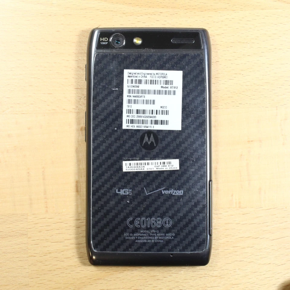 Smartphone Motorola Droid Razr XT912 Negro Para Piezas #613 Foto 2 de 2