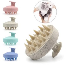 Silicone Head Scrubber Brush Hair Scalp Massager Soft Bristle Shampoo Comb Wash
