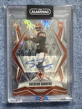 Shedeur Sanders Rookie Auto Snowflake Refractor /35 Phoenix Football - CleanCard