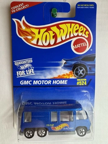 1996 Hot Wheels Blue GMC MotorHome #524 1:64 Scale Diecast Vintage Blue Card BW