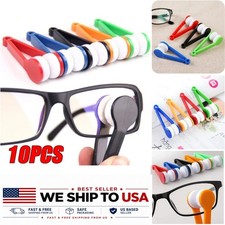 Microfiber Eyeglass Cleaning Brush Portable Glasses Lens Wiping Tool Kit