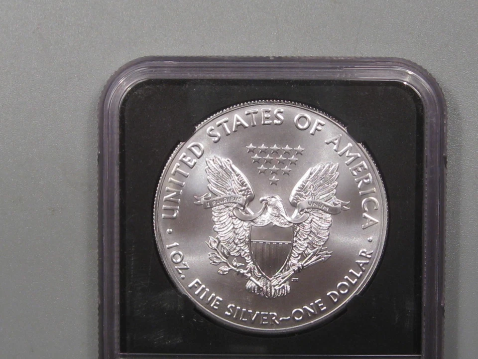 2021 T-1 Silver American Eagle. NGC MS70 FDOI. John M MERCANTI Signed - Image 4 of 4