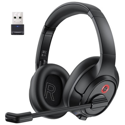 Wireless Headset with Mic for Work, Bluetooth 5.0 Headset with AI-Powered Noi...