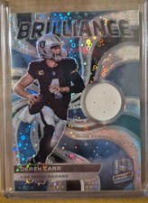 2022 Spectra Football Derek Carr Brilliance Mem 4/60 Jersey Number