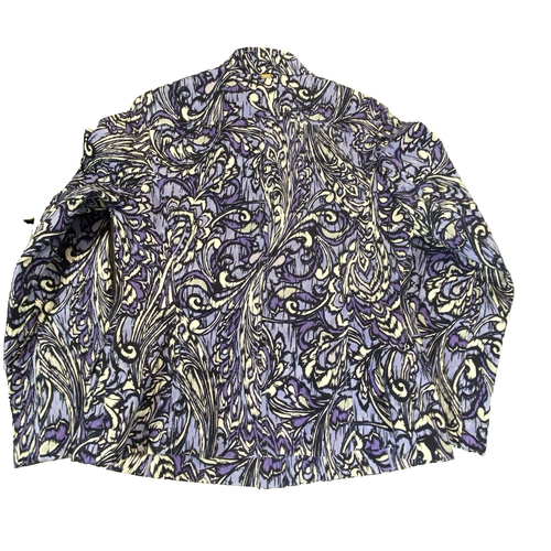 St John Womens Blazer Jacket Size M Purple Floral Paisley Buttons silk blend - Picture 15 of 15