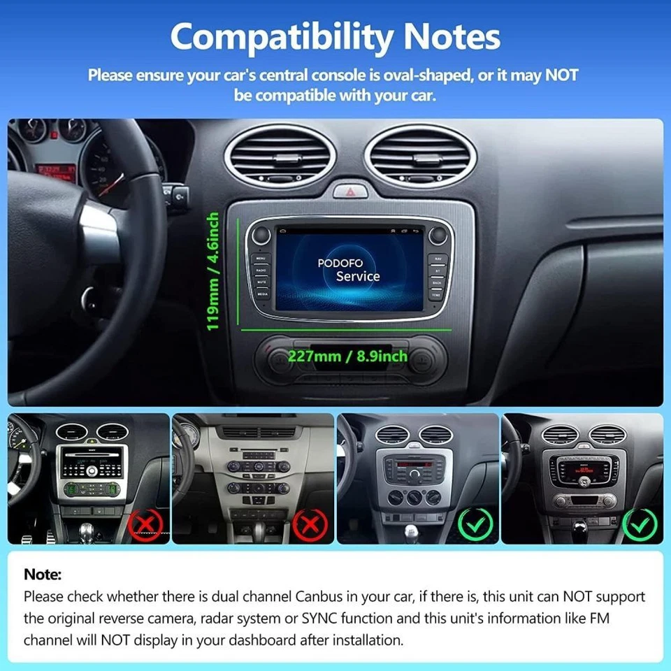 Für Ford Galaxy Focus MK2 Mondeo C S Max Android Autoradio GPS Carplay 64GB +Kam - Bild 3 von 4