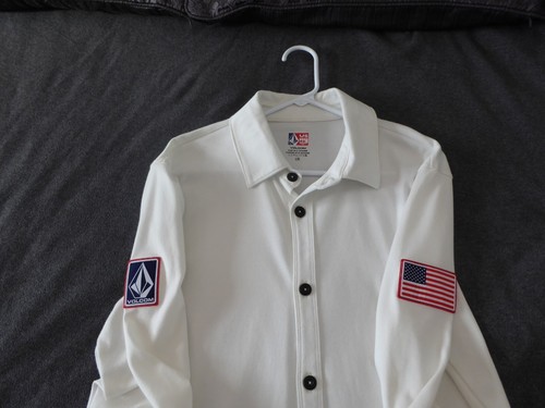 Mens Volcom 2022 Olympics Games USA Snowboad Team Suit Sports Jacket Tie Shirt - Picture 20 of 23