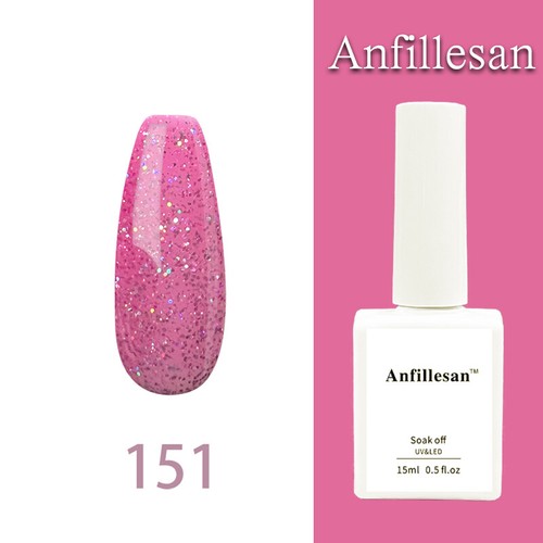 Anfillesan 15ML Gel Nail Polish Summer Nail Soak Off LED UV Gel Top/Base Coat - Picture 186 of 203