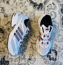 Adidas Falcon 2009 Sporty Mens Size 10.5 White/Red /Metallic Silver Worn Once