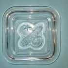 Federal Glass Refrigerator Dish 4" Square Replacement Lid Vintage