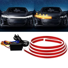 70" Dynamic Scan Start Up Car Hood Light Strip Sequential Turn Signal Lights DRL