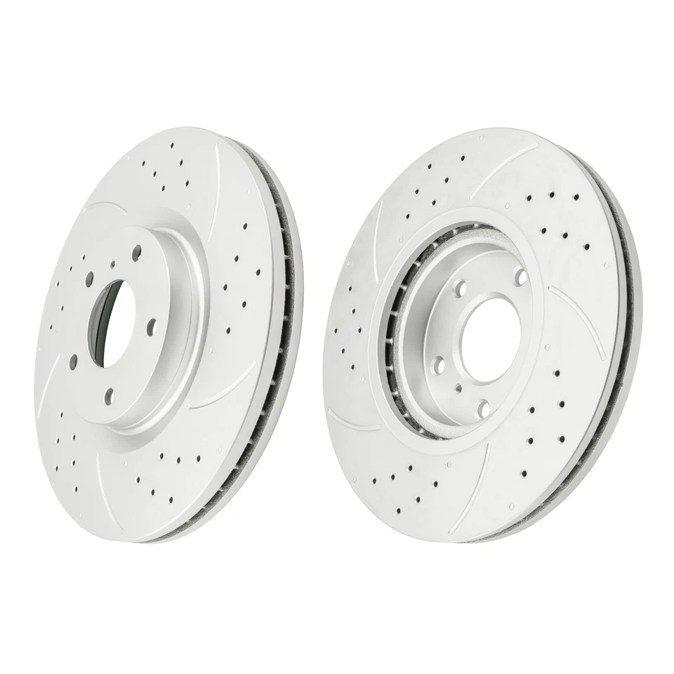 31375 D888 Front Drilled Disc Rotors +Brake Pads For Infiniti EX35 EX37 G25 M35 - Изображение 3 из 4