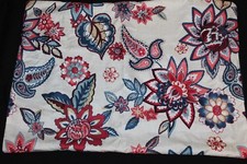 Floral Standard Shams set of 2 navy blue red cream floral new 932