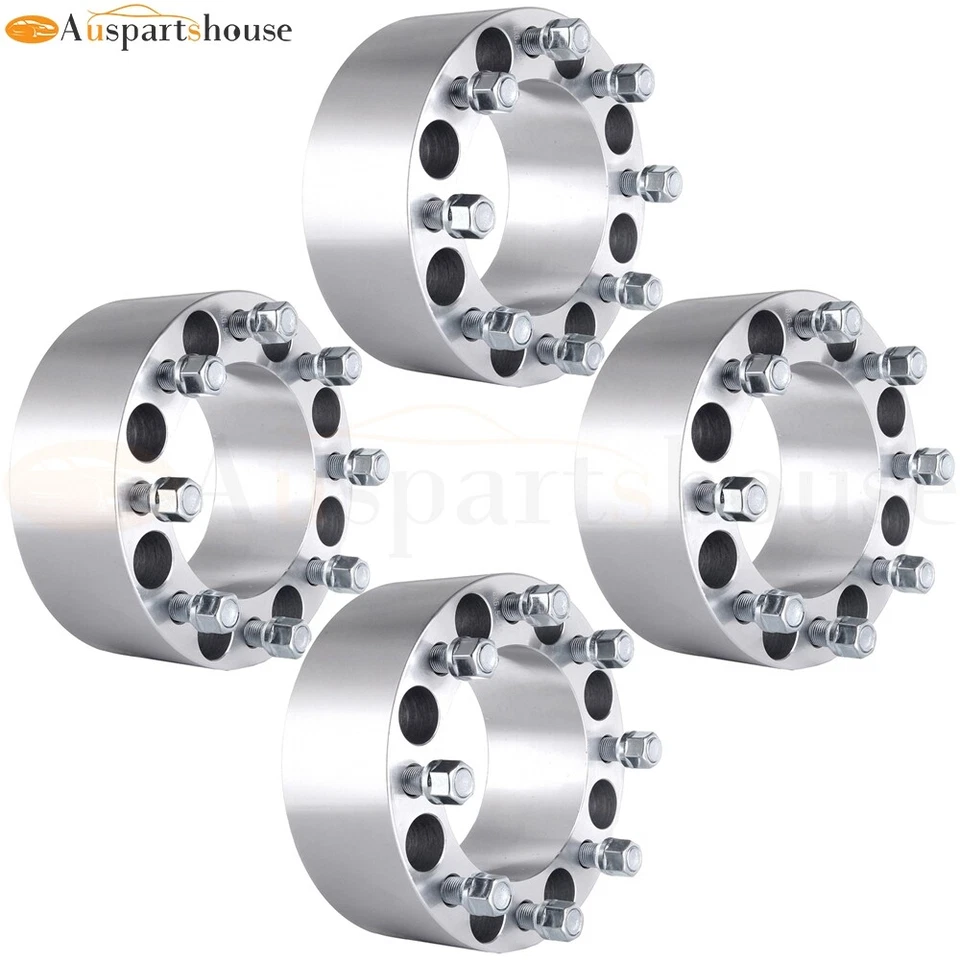 (4) Piezas 3" de espesor 8x6,5" 8 tacos espaciadores de rueda para Dodge Ram Chevrolet Chevy Foto 3 de 4