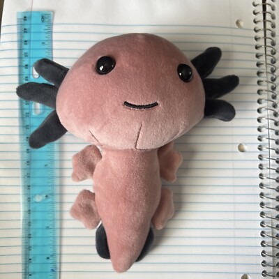 Axolotl Rose/Gray 6  Plush Stuffed Animal New! Fast Shipping!