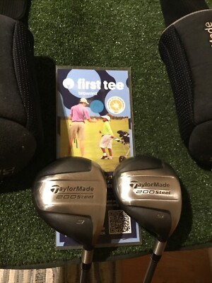 TaylorMade 200 Steel Woods Set (3W & 5W) Stiff S-90 Lite Graphite 