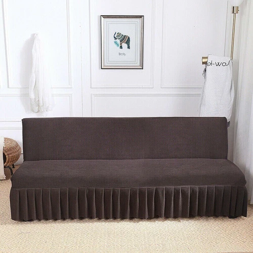 Stretch Armlos Schlafsofa Bezug Futon Schonbezug Rock Voll Faltbar Elastisch 8 Farben - Bild 14 von 35