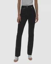 395 Helmut Lang Women's Black Straight-Bootcut Jeans Pants Size 2