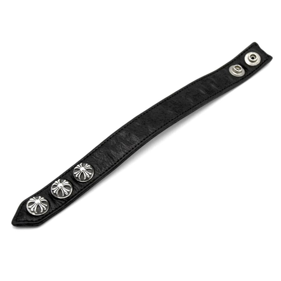 Chrome Hearts 3Btn 2Snp 3 Buttons 2 Snaps Cross Ball Leather Chrome Hearts 3Btn 2Snp 3 Buttons 2 Snaps Cross Ball Leather