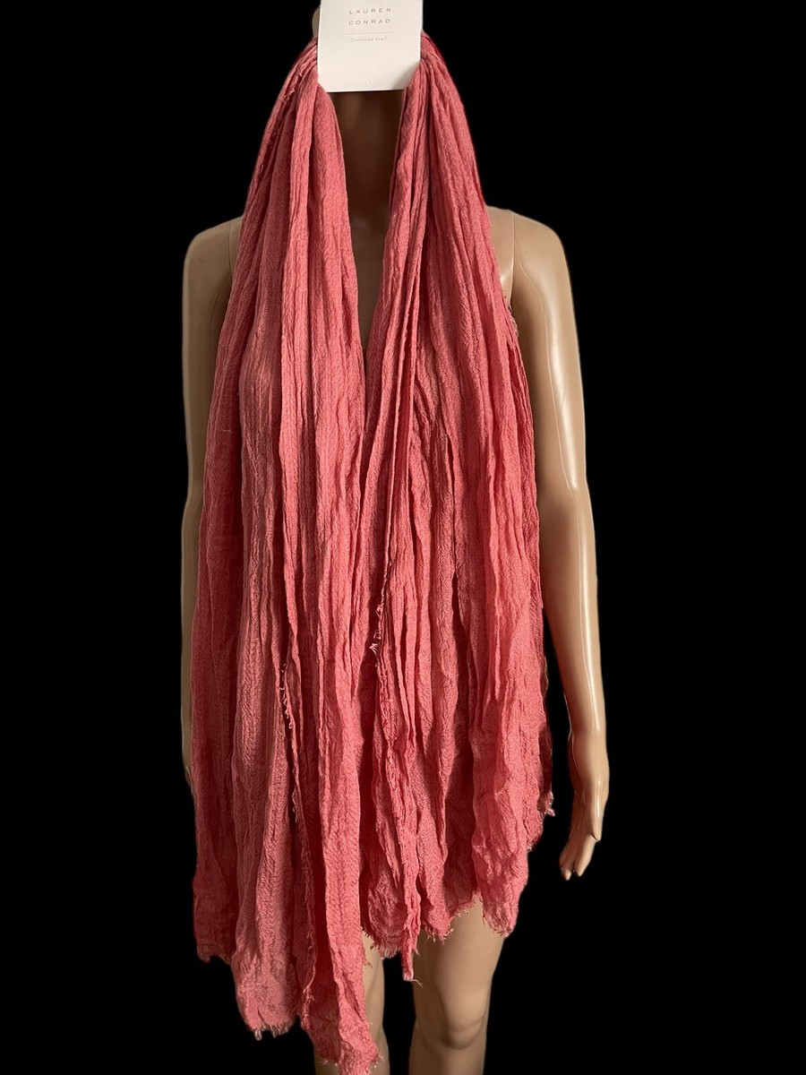 NWT Kohl's Women's Lauren Conrad Mineral Red Scarf 40”Wx80”L New