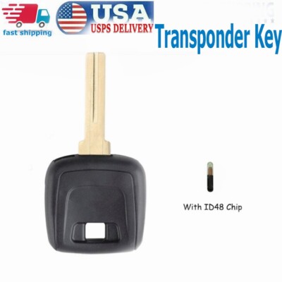 ID48 Chip Uncut Transponder Key Fob for VOLVO S80 S60 V70 XC70 XC90 1999-13