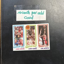 Lonnie Shelton Larry Kenon Kermit Washington 1980 81 Topps Card Cb52c-3
