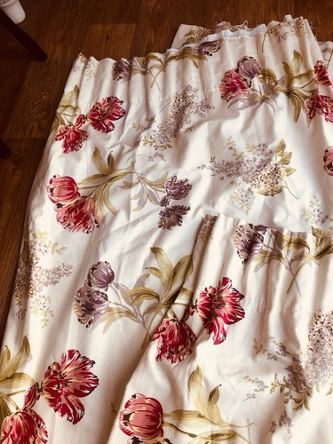 DUNELM GOSFORD GRAPE TULIP HEAVY CURTAINS WIDTH 73" EACH BY 90" DROP - Picture 14 of 24