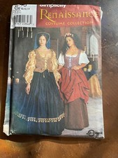Simplicity Misses' Renaissance Costume Pattern 8715 Size 10-14 UNCUT
