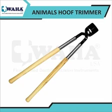 34" Heavy Duty Animal Hoof Trimmer With Wooden Handle And 5" Black Cutting Head