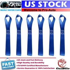 6 Pack Soft Loop Tie Down Straps 4500lb Motorcycle ATV UTV Snowmobile Heavy Duty