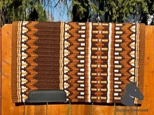 Western Horse Saddle Pad Blanket 100% New-Zealand Wool - Custom Your own Design