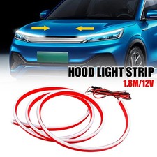 6FT LED Cold White Car Scan LED Daytime DRL Running Hood Strip Light Universal A