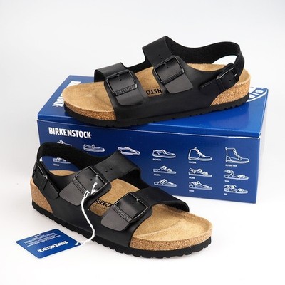 Birkenstock Milano Birkibuc in Black Slingback Sandals Unisex Shoes