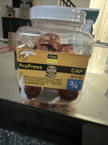 Viega ProPress 3/4" Press Copper Cap Fitting 10pk New
